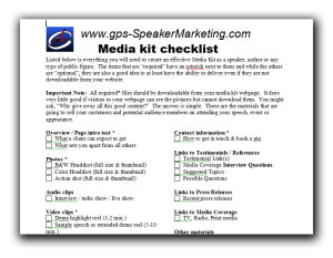 Media Kit Checklist